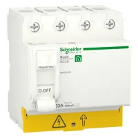 УЗО Schneider Electric Resi9 4P 63А, 100 мА ( AC ), R9R52463