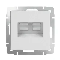 Розетка 2хRJ-45 (интернет) белый Werkel WL01-RJ45+RJ45