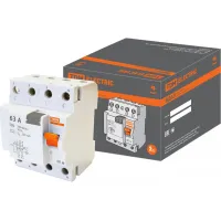 УЗО TDM Electric ВД63 4P 63А 3 кА, 300 мА (AC), SQ0220-0036