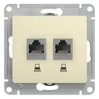 Розетка компьютерная RJ45 Cat.5 Schneider Electric GLOSSA, молочный, GSL000985KK