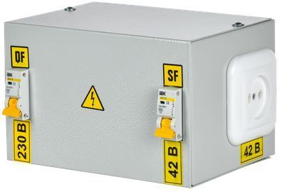 Ящик с пониж. трансф. ЯТП-0,25 220/42В 2 авт.  IEK