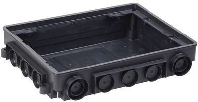 Коробка напол. 12м черная ONFLOOR IEK KNU-12-PA-9011