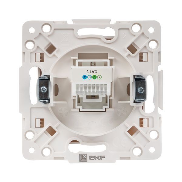 Стокгольм Механизм Розетки Phone 1-местной белый EKF PROxima