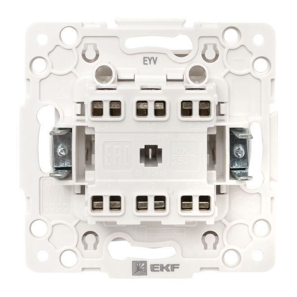 Стокгольм Механизм Выключателя 2-кл. проходного 10А винтовые клеммы белый EKF PROxima