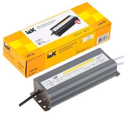 IEK Драйвер 12V 100Вт  IP67 44,5х22х22 LED ИПСН-PRO блок- шнуры IEK