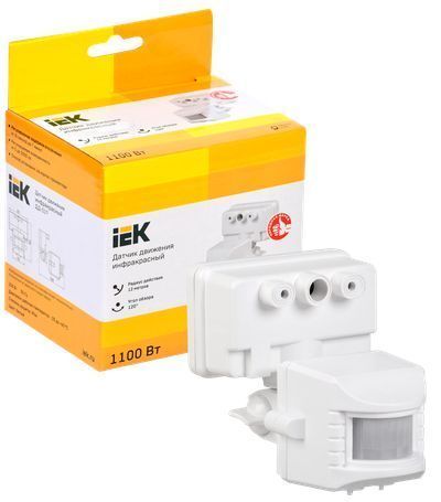 IEK Датчик движения ДД019(Б)  1100Вт 120град.  12м.  IP44