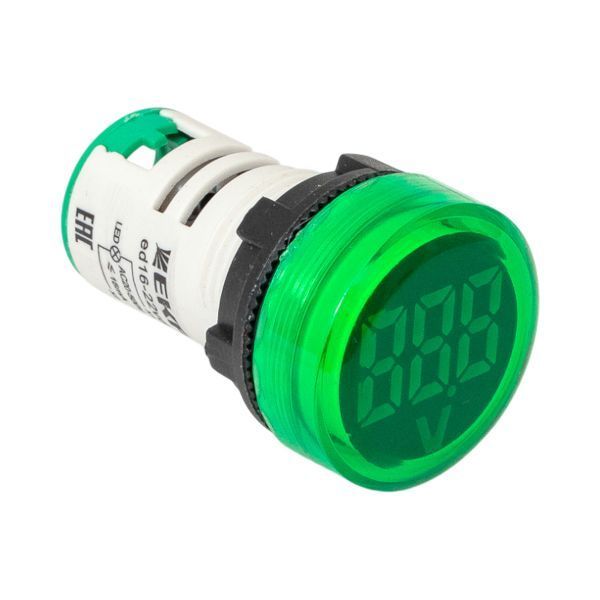 Индикатор значения напряжения зеленый ED16-22VD EKF PROxima