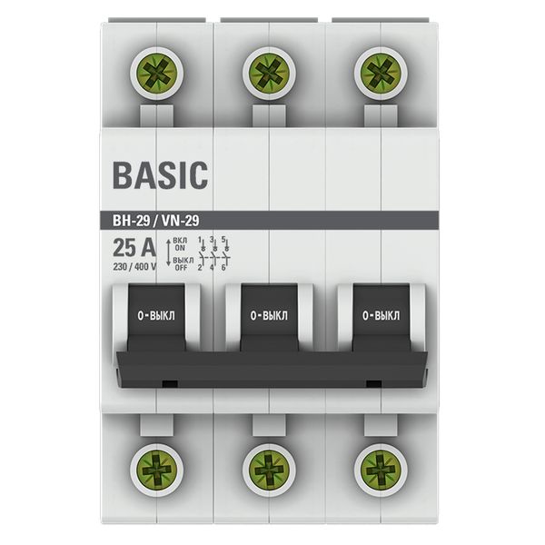 Выключатель нагрузки ВН-29 3P 25А BASIC