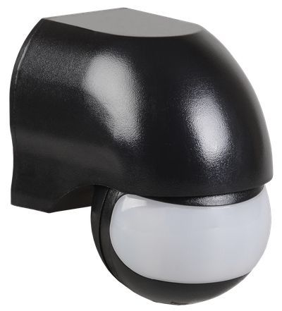 IEK Датчик движения ДД 010 черный, макс. нагрузка 1100Вт, угол обзора 180град., дальность 10м, IP44