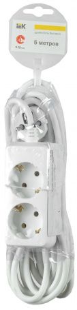 Удлинитель У02 2 места с заземлением 5м 3х1мм2 16А/250 IEK