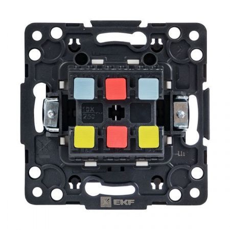 Стокгольм Механизм Выключателя 2-кл. проходного 10А автоматические клеммы черный EKF PROxima