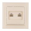 Минск Розетка RJ-45 2-местная СП бежевая EKF