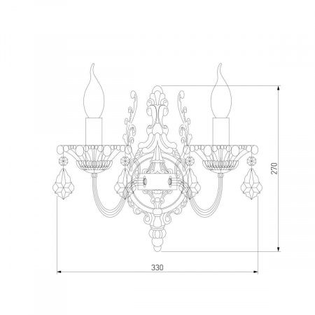 Бра Eurosvet 3281/2 белый с золотом/тонированный хрусталь Strotskis
