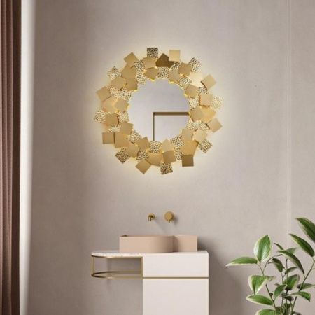 Зеркало Art Home Decor Sun 9550W/RS-D600 BR 60 см Латунный