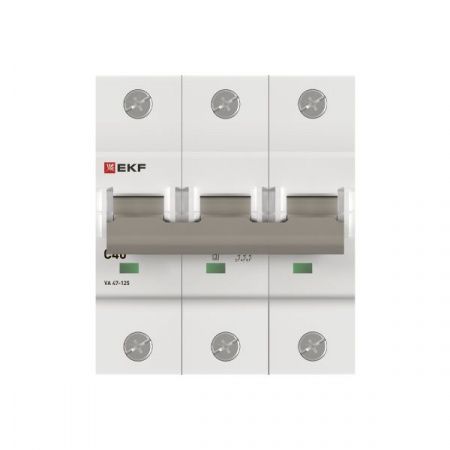 Автоматический выключатель ВА 47-125 3P 40А (C) 15кА PROXIMA EKF
