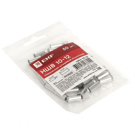 Наконечник штыревой втулочный НШв 10.0-12(уп50шт) EKF PROxima