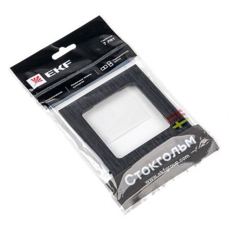 Стокгольм Рамка 1-местная металлическая черная EKF PROxima