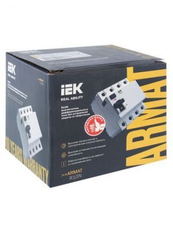 ARMAT Выключатель дифференциального тока R10N 4P 40А 100мА тип AC IEK