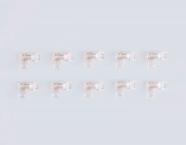 Соединитель угловой AMBRELLA LIGHT ILLUMINATION COB 12/24V для лент 5mm (2 конт.) (10шт. в комплекте) GS6841