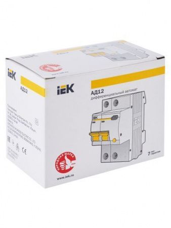 Диф. автомат  2П  10А  10мА  IEK  АД-12