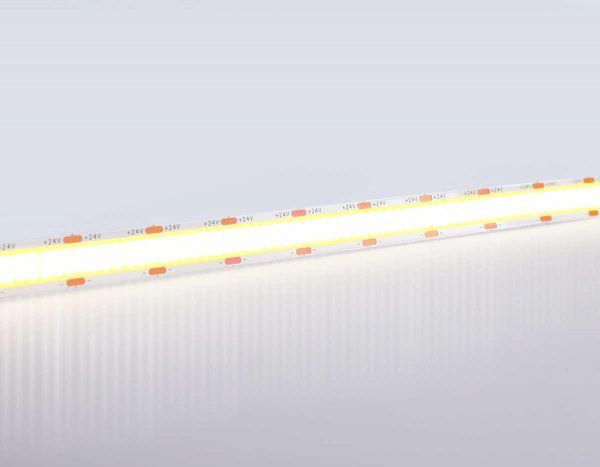 Светодиодная лента Ambrella Light GS4802 COB 616Led/19W m/ 24V IP20 4500K/ 5m*12mm*2mm (2 конт.) GS4802
