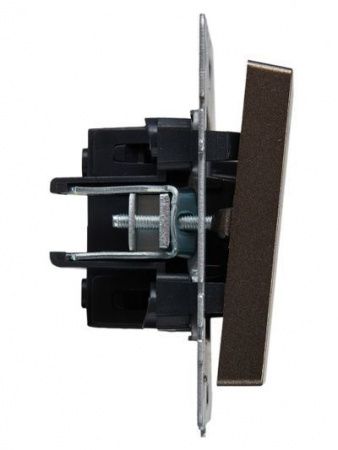 BRITE Выключатель 1-клавишный проходной 10А ВС10-1-6-БрТБ темная бронза IEK