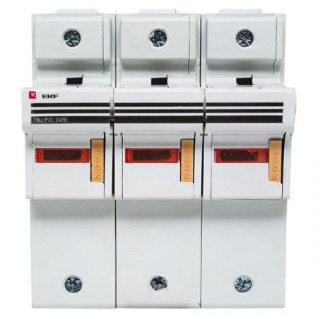 Предохранитель-разъединитель для ПВЦ 22x58 3P (с индикацией) EKF