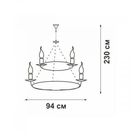Подвесная люстра Vitaluce V1813-7/8+8