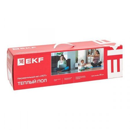 Мат нагревательный двухжильный "Уют" 4 кв. м. 600 Вт EKF