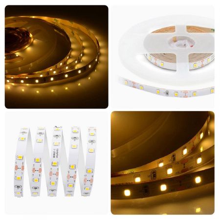 Светодиодная лента Apeyron 4,8W/m 60LED/m 3528SMD теплый белый 5M 00-03