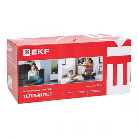 Теплый пол (мат нагревательный) "Уют" 10 кв.м. 1500 Вт EKF