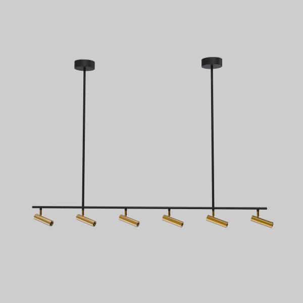 Подвесная светодиодная люстра Eurosvet Epiphania 20252/6 LED черный/латунь