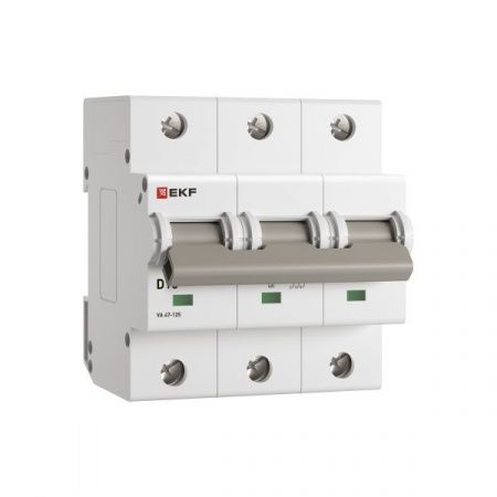Автоматический выключатель ВА 47-125 3P 16А (D) 15кА PROXIMA EKF