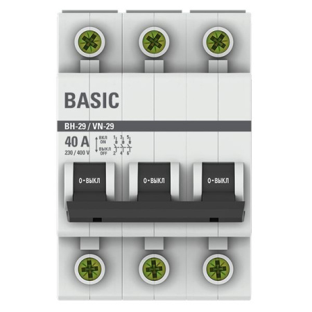 Выключатель нагрузки ВН-29 3P 40А BASIC
